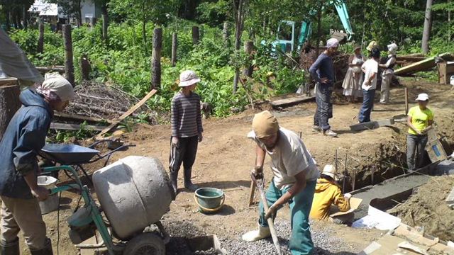 発電機で電気ミキサーを回す